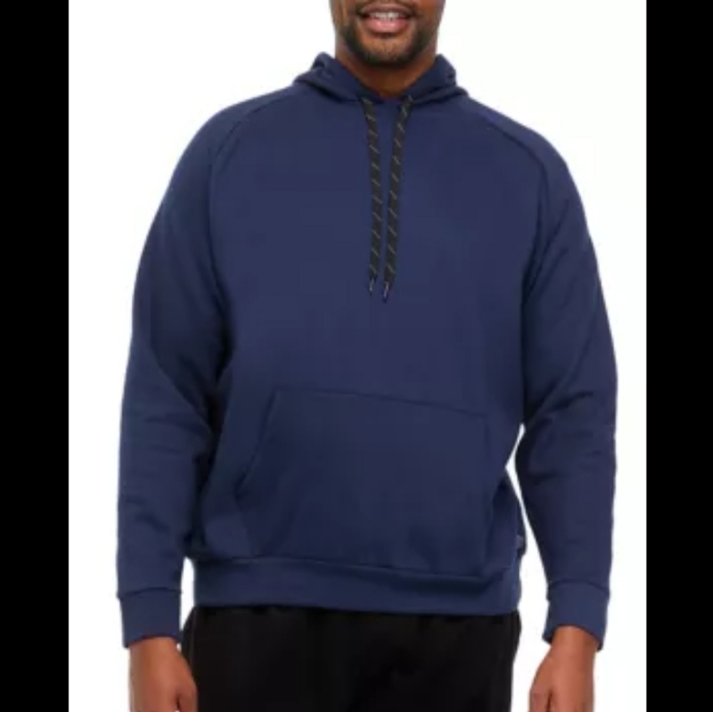 Zelos Men's Big & Tall Fleece Hoodie Navy Helmet - Size Large Tall